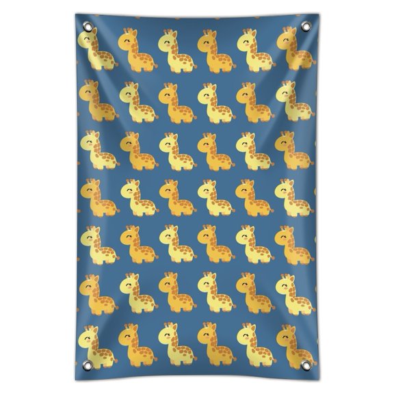 Cute Kawaii Baby Giraffes Pattern Home Business Office Sign
