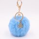 thumbnail image 2 of LLavero de pompón de copo de nieve azul claro, llavero de bola de piel Artificial, accesorios esponjosos, dije para bolso de coche Feliz Sencillez, 2 of 3