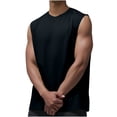 thumbnail image 3 of fatyb Sleeveless Tank Tops for Men Crewneck Breathable Casual T Shirts Athletic Mens Workout Muscle Tee, 3 of 4