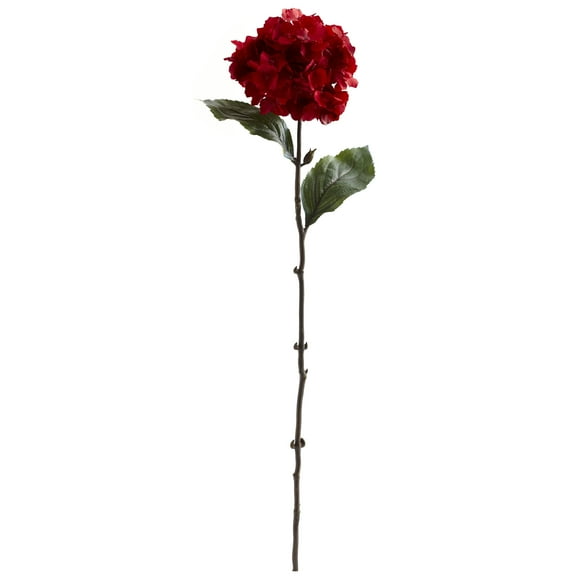 Nearly Natural 26” Red Hydrangea Artificial Flower (Set of 6)