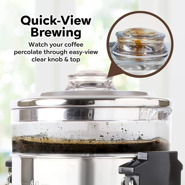 Homecraft HCCUTFB40SS 40 Cup Coffee Urn and Hot Beverage Dispenser with  Quick-View Brewing and Dripless Faucet, Stainless Steel 
