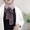 thumbnail image 2 of Bufanda de cuello de piel sintética con cuello de piel de felpa, cálida, de invierno, con cinta de leopardo Cuello rosa, 2 of 4