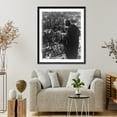 thumbnail image 4 of Historic Framed Print, [Cathedral statue overlooking Dresden, Germany, after fire bombing during World War II], 17-7/8" x 21-7/8", 4 of 9