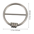 thumbnail image 3 of 3 pinzas para camisetas, de aleación de metal, para bufandas, con forma de anillo, redondas y con hebillas., 3 of 5