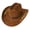 Khaki, variant on Women Men Embroidery Black Cowgirl Hat Wide Brim Cattle Head Belted Wool Hat Felt Jazz Cap for Party