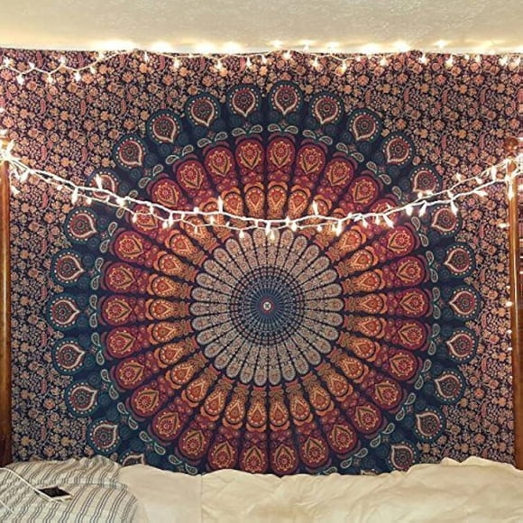 Tapiz bohemio indio de Bless International para colgar en la pared, 76 x 101 cm