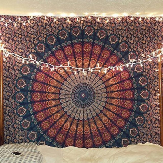 Tapiz bohemio indio de Bless International para colgar en la pared, 76 x 101 cm