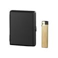 thumbnail image 2 of Case Lighter Set, QQZ Portable Waterproof Wrinkle Resistant Ciggy Pack, Holds 20 Thick Cigarettes with Durable Metal Interior for Office Travel, Black, 2 of 6