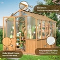 thumbnail image 7 of MUCHANT 6x10 FT Wooden Greenhouse for Outdoors, Walk-in Large Green House with Quick Setup Structure and Roof Vent for Garden Backyard, 7 of 7