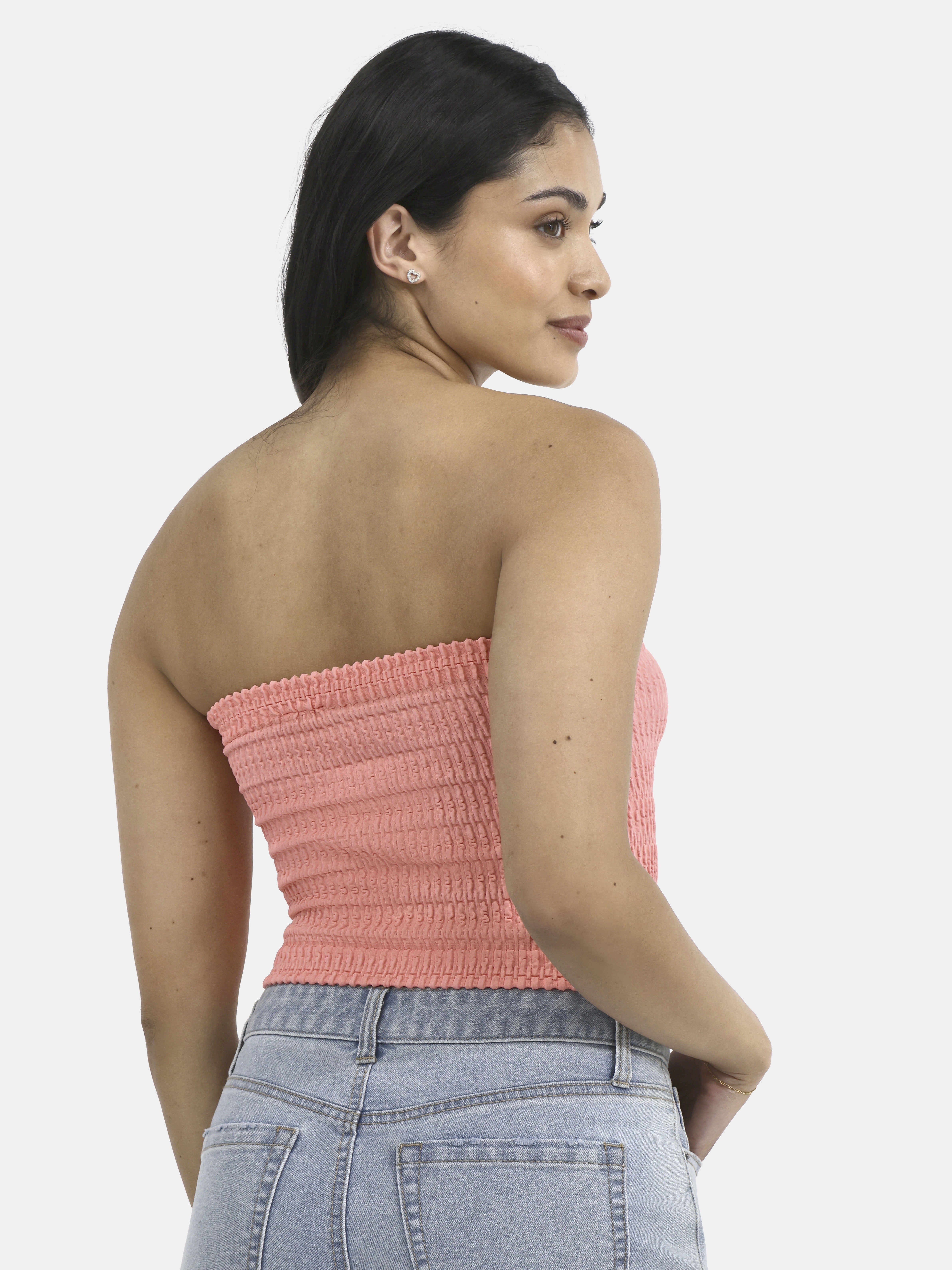 No Boundaries Seamless Textured Tube Top, Women's