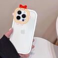 thumbnail image 2 of Color Edge Phone Case with Cute Bow Knot Camera Frame Lens Protection, Shockproof Soft Clear Case for iPhone 14, 2 of 7