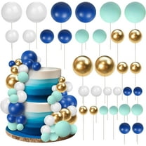 32Pcs Ball Cake Topper Sticks Mini Balloons for Cake Decorating Supplies Foam Balls Cake decorations for Baby Shower Cake Birthday Cake Toppers Decorations