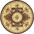 thumbnail image 1 of Unique Loom Versailles Medallion Motif Rug 8' x 8' Round Brown/Ivory, 1 of 1