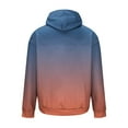 thumbnail image 4 of Trendy Hoodies for Men Gradient Color Drawstring Hooded Pullover Sweatshirts with Pocket Long Sleeve Casual Tops (3XL, Navy), 4 of 5