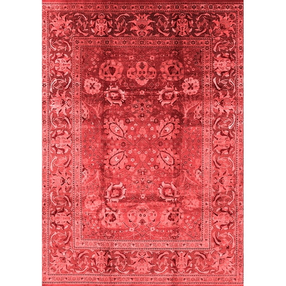 Ahgly Company Indoor Rectangle Oriental Red Industrial Area Rugs, 8' x 10'