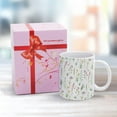 thumbnail image 2 of Seamless Pink Green Yellow Watercolor Spring Wild Flowers on White White Ceramic Cup, 11 Oz Tea Mug, Coffee Mug, Milk Mug, Juice Ceramic Cup for Home Offices Cafe Party Mom Father Daughter Son, 2 of 5