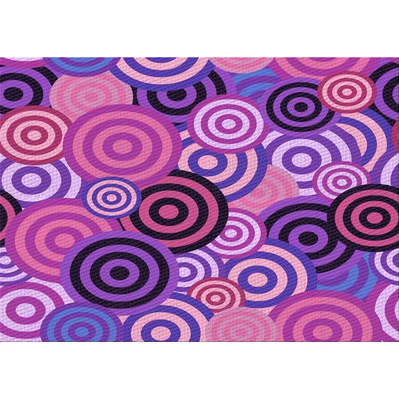Ahgly Company Machine Washable Indoor Rectangle Transitional Purple Area Rugs, 7' x 10'