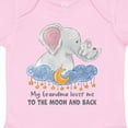 thumbnail image 4 of Inktastic My Grandma Loves Me to the Moon and Back Elephant Family Boys or Girls Baby Bodysuit, 4 of 5