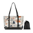 thumbnail image 7 of FORMRS Canvas Laptop Tote Bag for Women with 15.6" Computer Compartments Shoulder Handbag, Cartoon Gray Houses, 7 of 7