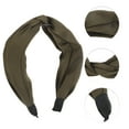 thumbnail image 3 of Unique Bargains 1 Pc Wide Tie Solid Color Headbands for Women Brown, 3 of 6