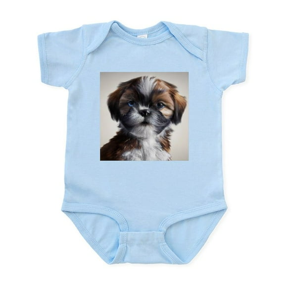 CafePress - Shih Tzu Puppy Cute Portrait Body Suit - Baby Light Bodysuit, Size Newborn - 24 Months