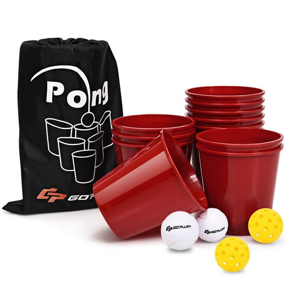 Costway Yard Pong Giant Pong Game Set Carry Bag Outdoor Backyard Game