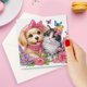 thumbnail image 5 of (IHK010) Tarjeta Hecha A Mano DIY Con Pintura Diamantes Tarjeta Felicitación Deseos Diarios Tarjeta Bendición Diaria 6 Uds. Gatos Y, 5 of 9