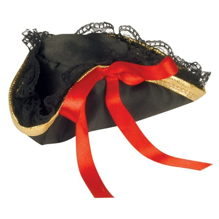 Loftus Historical Tri-Corner Pirate Mini Hat Hair Clip, Black, One Size