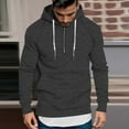 thumbnail image 2 of Horkkom Quarter Zip Pullover Men Long Sleeve Hoodies with Pocket Drawstring Sweatshirts L, Gifts for Men, 2 of 7
