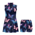 thumbnail image 3 of Yuyamidu Colorful Butterfly Golf Dress for Women Size L Half Zipper Golf Outfit with Built-in Shorts Tennis Dress Breathable Workout Dresses for Workout Exercise, 3 of 7