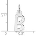 thumbnail image 4 of 14K White Gold Slanted Block Letter B Initial Charm (Width 6.75) (Length 18.9) - Jbsp, 4 of 5