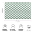thumbnail image 3 of Green and White Checkerboard Pattern Bathroom Rugs Mat,Non Slip Microfiber Bathroom Rug,Rubber Backing,Soft Bathroom Mats for Bathroom Floor,Tub and Shower,17x27in(43x68cm), 3 of 5