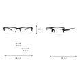 thumbnail image 3 of Womens Mens Half-frame Rubber Reading Glasses Rectangle Eyeglasses Readers, 3 of 3