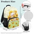 thumbnail image 7 of Pzuqiu Sunflower Axolotl Custom School Backpacks for Girls Kids 17 Inch Personalized Shoulder Bookbags Lightweight Schoolbags Breathable Custom Backpack with Name for Students, 7 of 7
