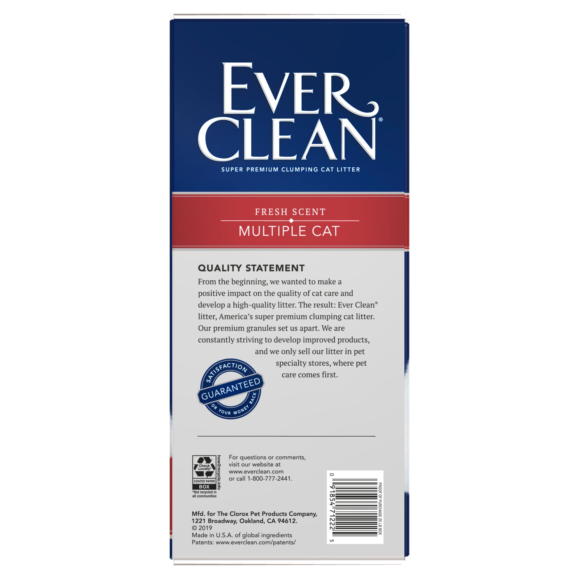 Ever Clean Multi-Cat Clumping Cat Litter, Fresh Scent, 25 Pounds