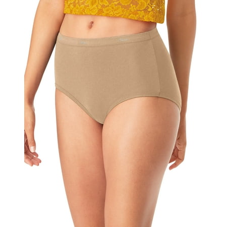 Hanes Women s Cotton Brief Underwear  Moisture-Wicking  6-Pack Assorted 2 10