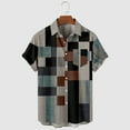 thumbnail image 4 of Yunmic Mens Shirts Yunmic Mens Shirts Men's Fashion Casual Printing Loose Short Sleeve T-shirt Pullover Tops, 4 of 4