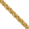 thumbnail image 2 of 14K Solid Yellow Gold 2.1mm Spiga Wheat Link Chain Necklace, 2 of 4
