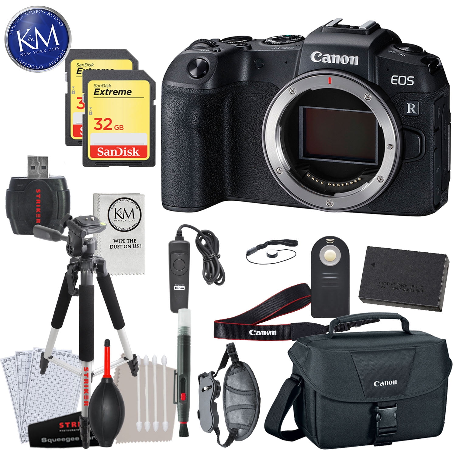 Canon EOS RP Mirrorless Digital Camera (Body Only) with Deluxe Striker