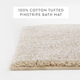 thumbnail image 3 of Noble Linens Pinstripe Cotton Bath Mat, 24 in x 17 in, Natural, 3 of 11