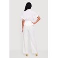 thumbnail image 4 of Women's Collared Drawstring Waist Button Front Shirt, 4 of 4