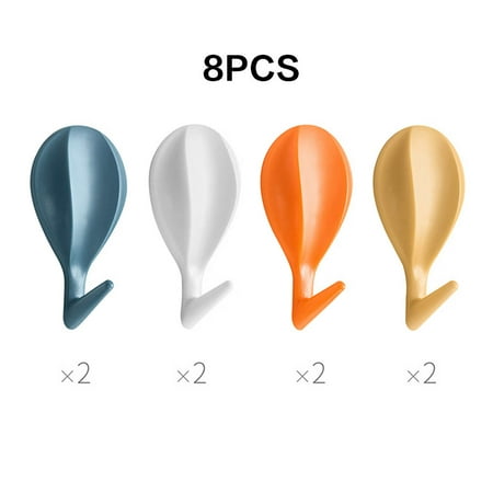 

8pcs Strong Adhesive Hot Air Balloon Hooks Household Non-drilling Hook ABS Decorative Wall Hanger