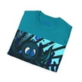 thumbnail image 4 of Octopus 9 tentacles, hand drawn art, skate & surf wear on a Unisex T Shirt., 4 of 4