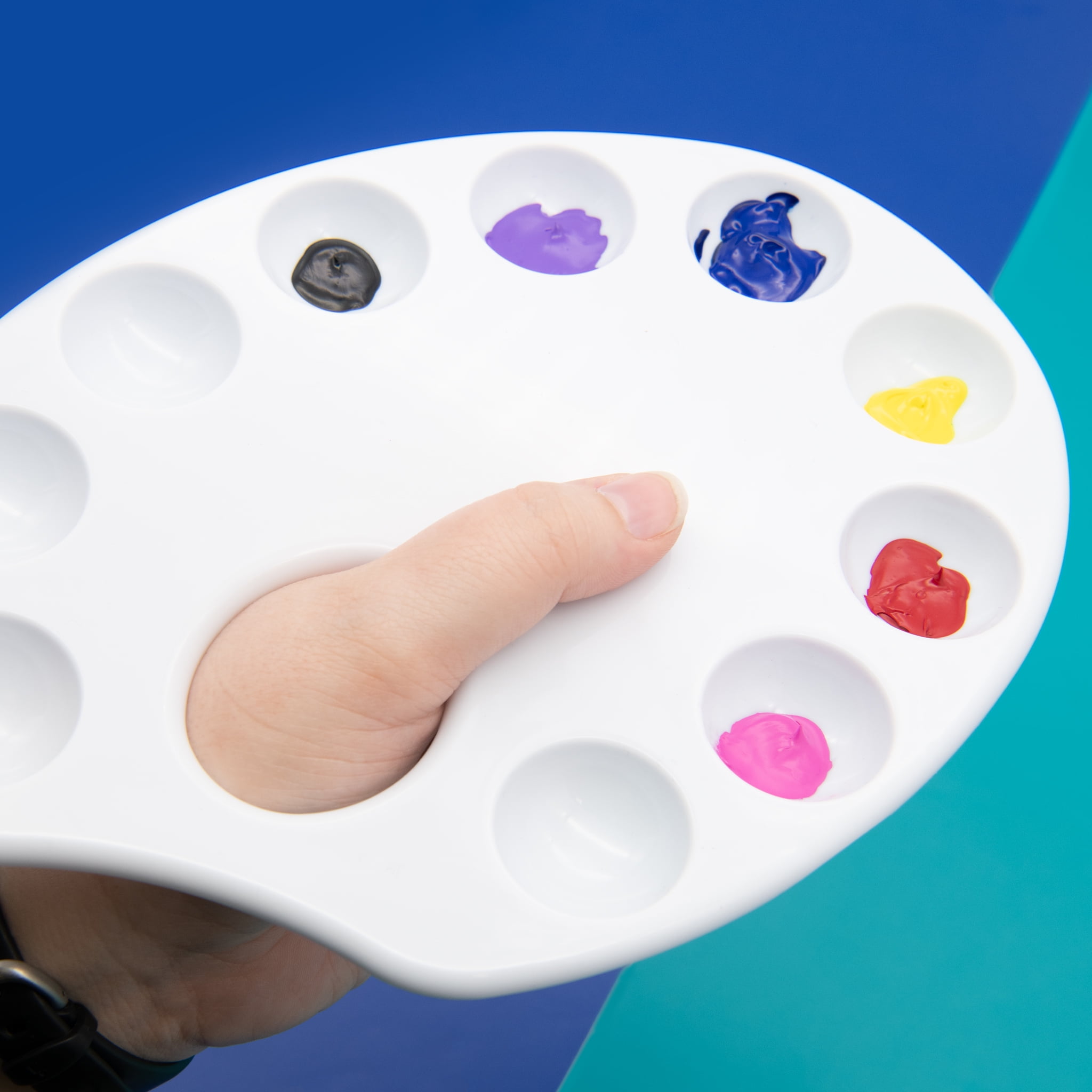 (3 pack) Hello Hobby White Craft Plastic Paint Palettes 3 Pack