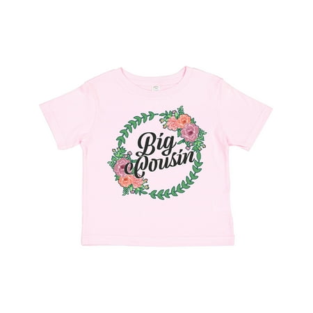 

Inktastic Big Cousin with Flower Circle Gift Toddler Toddler Girl T-Shirt