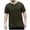 Army Green, variant on Krdevn Men's Summer Large Size V Neck Cotton Top T Shirt,XXL