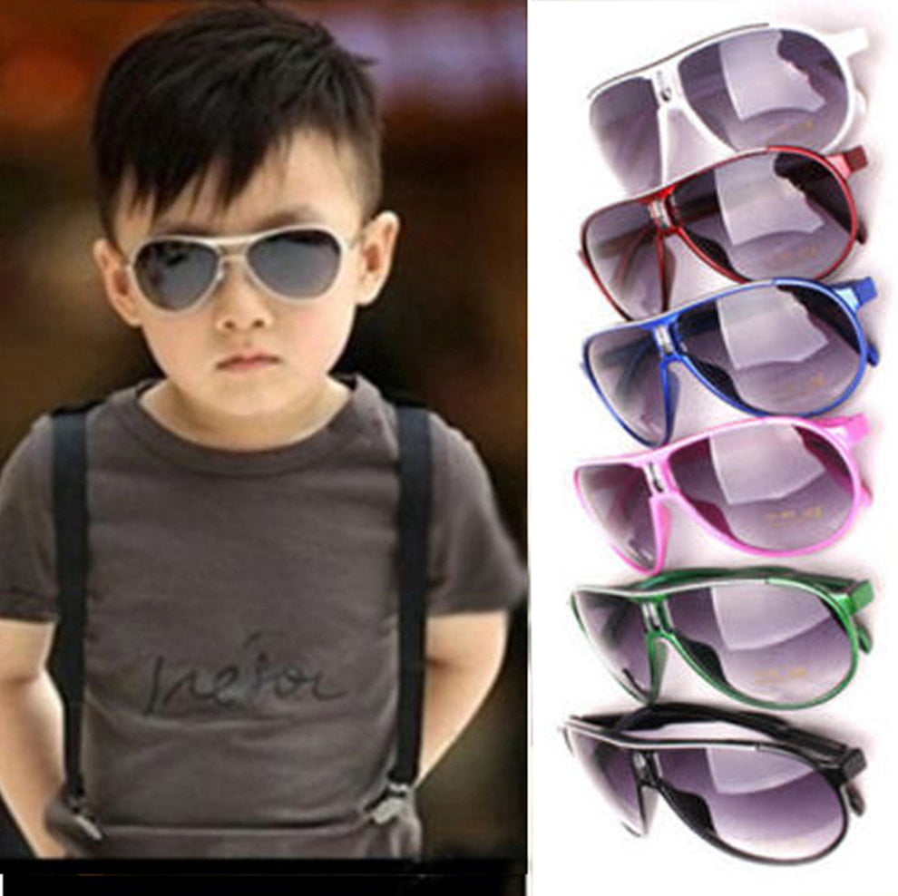 FHJZXDGHNXFGH Fashionable Design Child Cool Children Boys Girls Kids Plastic Frame Sunglasses Goggles Eyewear Eye Protect Easy Match
