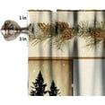 thumbnail image 6 of Retro Woodland Valance,Cabin Rustic Lodge Brown Green Pinecone Print Blackout Curtain Valance,Vintage Bear Deer Short Topper Curtain for Bedroom Living Room Kitchen,54x18in, 6 of 6