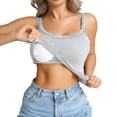 thumbnail image 5 of Camisole Tops for Women Tank Tops with In Bras Lace Spaghetti Strap Camisole Casual Padded Sleeveless Ribbed Shirts, 5 of 6