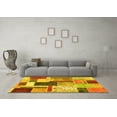 thumbnail image 3 of Ahgly Company Indoor Rectangle Patchwork Yellow Transitional Area Rugs, 6' x 9', 3 of 4